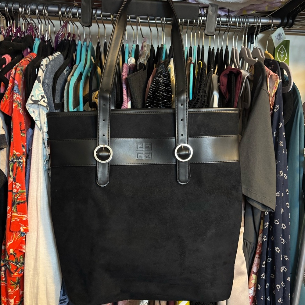 Givenchy Parfums Black Faux Suede Tote Bag